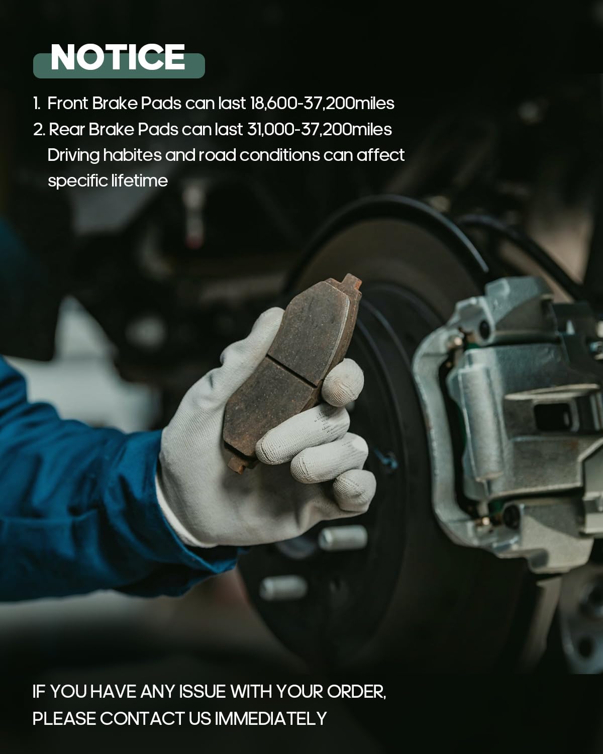 SCITOO D1028 Front Ceramic Brake Pads Sets Fit For