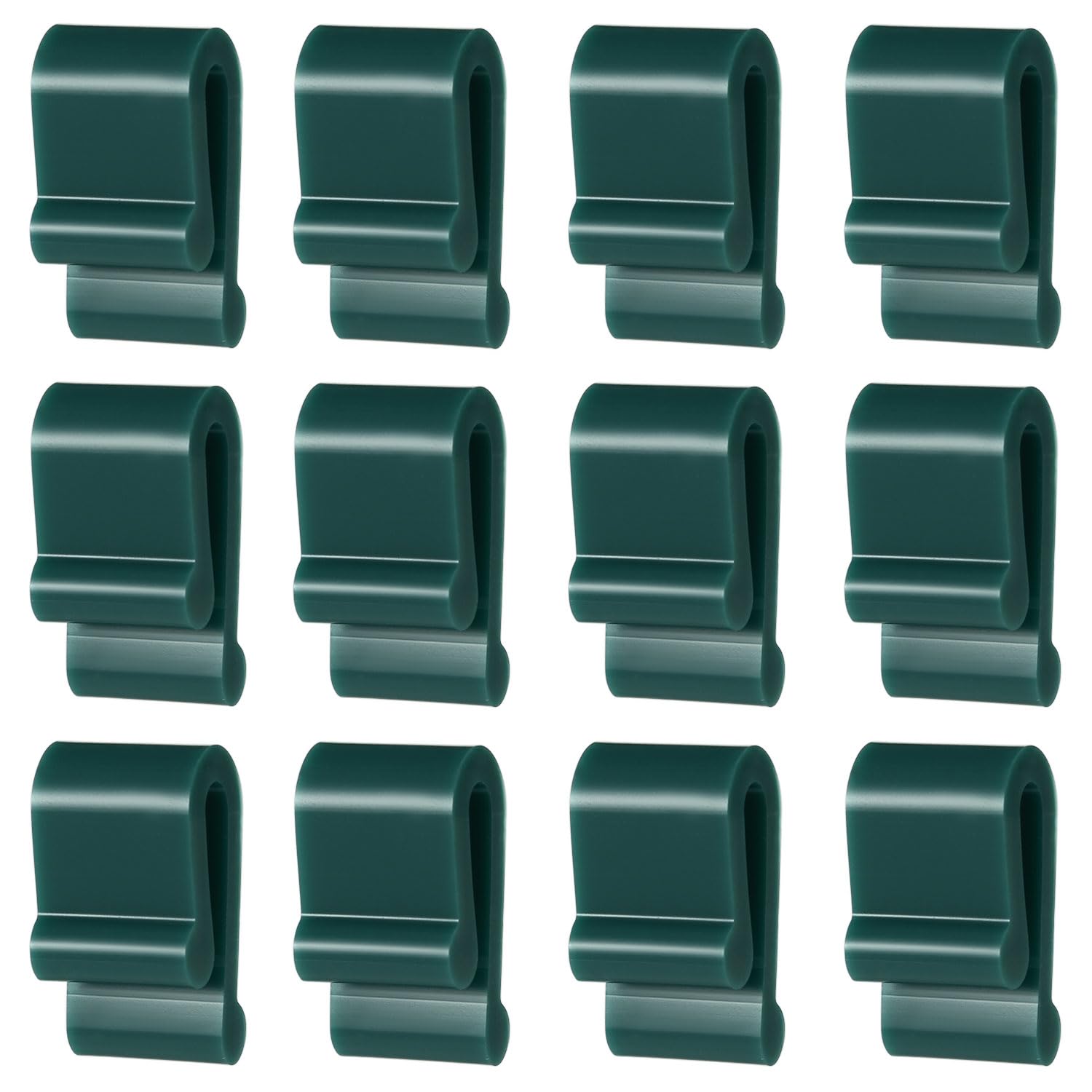 12pcs Dutch Oven Lid Protector Clips, Cookware Protectors for Stacking Bumpers Lifter Accessories Silicone Replacement Pan Clips for Stacking Pans and Display of Dutch Oven Pots (Dark Green)