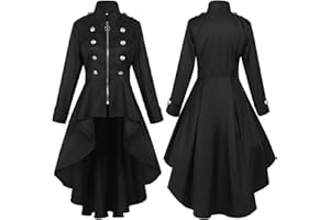 Ladies Long Sleeve Jacket Trench Outfits for Women Medieval Goth Hooded Steampunk Fall Winter Outfits 2025 Fashion