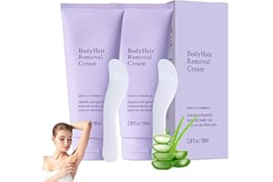 GENERIC Gentle Body Hairs Removal Cream,Luuma Hair Removal Cream, Hydrateology Facial Hair Removal, Luuma Facial Hair Remover, ultra-gentle 2-in-1 with spatula, Quick and Easy Way to Smoother Skin (2PCS)