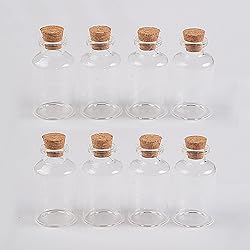 22ml Transparent Glass Bottles Cork Empty Glass