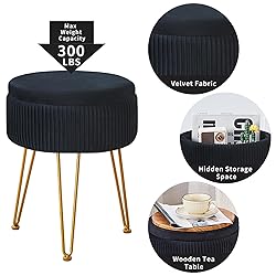 Cpintltr Velvet Foot Rest Stool Multipurpose