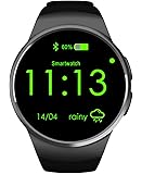 Ansbo Smart Watchphone Unlocked With Activity Tracker Heart Rate Pedometer Support GSM SIM Card and TF Card and Sync To Iphone 4/5/6/7 and With All Android Samsung/ Sony /LG Smart Phones (Black)