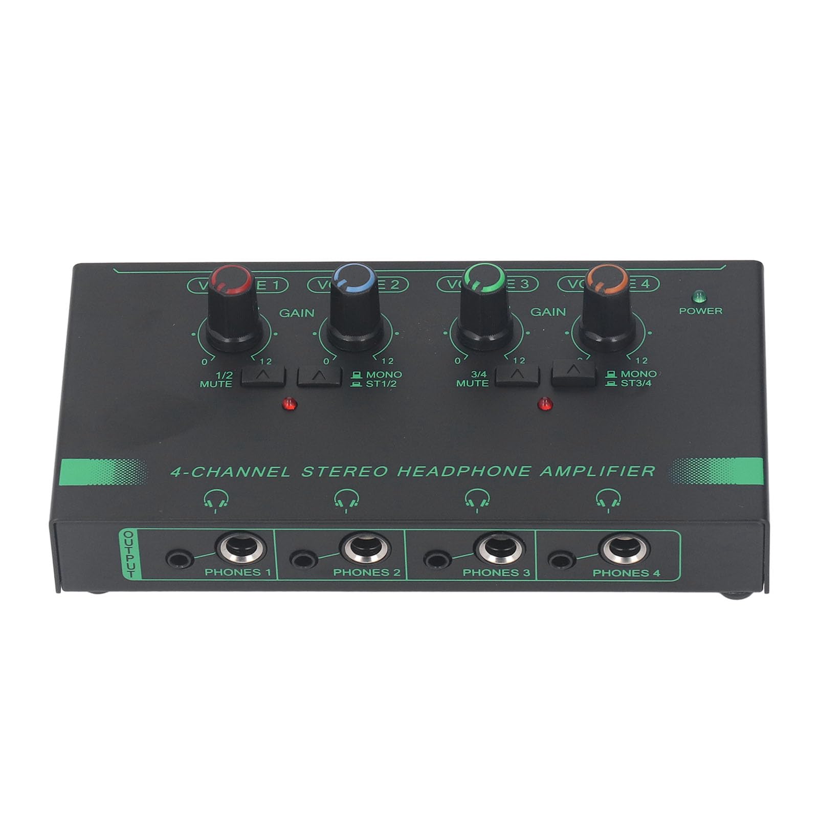 VBESTLIFE 4 Channel Headphone Splitter, Volume Control Switch, 8 Output Ports, Type C Powered, Ideal for Music Creation, Live Performance, Real Time Streaming