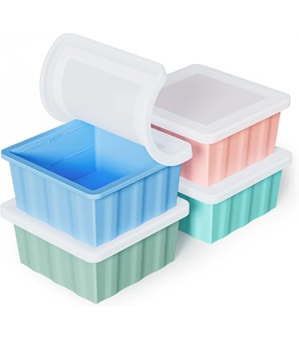 Nuogo Lot De 8 Plateaux De Congélation Rectangulaires En Silicone Pour