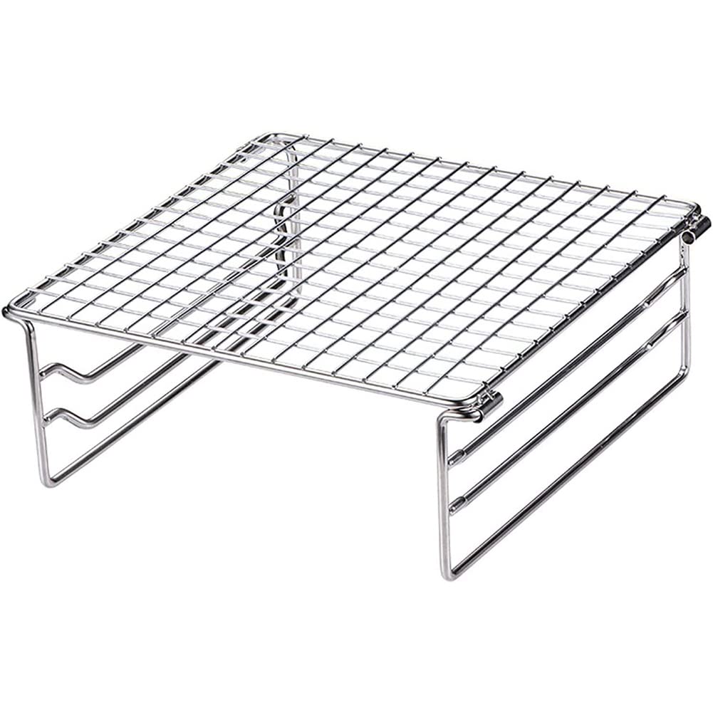 Myqqhbs Folding Grill Camping Grill Mini Outdoor Cooking Grate Stainless Steel for Picnic Hiking Camping BBQ