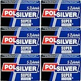 30 Polsilver Super Iridium Double Edge Razor Blades