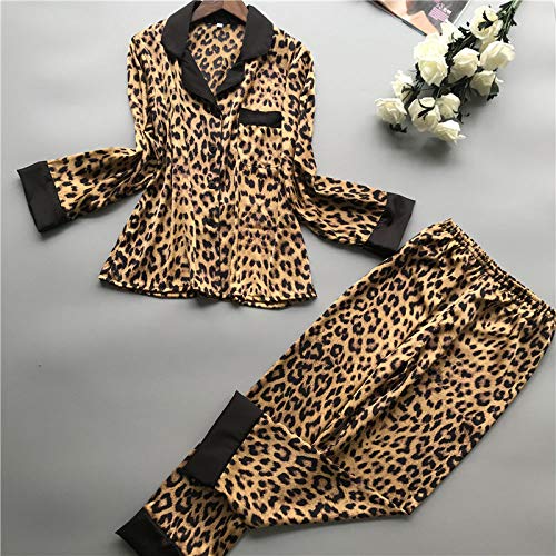 MIYAA Pijama De Satén para Mujer,Conjunto De Pijama De Seda Satinada,Lencería De Encaje De Leopardo Sexy,Ropa De Dormir… MIYAA Pijama De Satén para Mujer,Conjunto De Pijama De Seda Satinada,Lencería De Encaje De Leopardo Sexy,Ropa De Dormir…