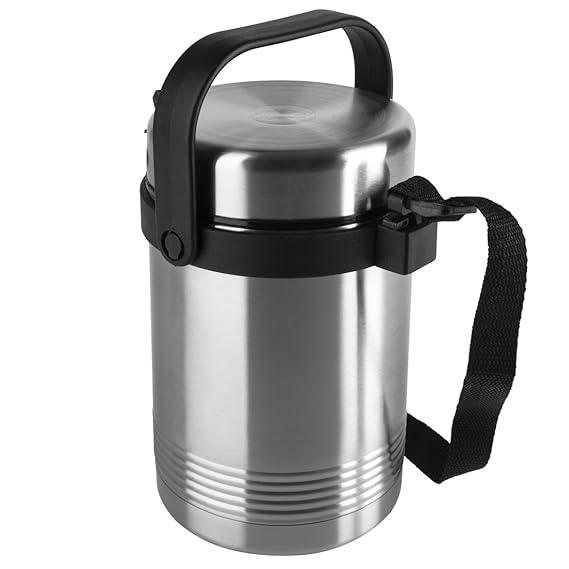 Emsa 504207 Isolierkanne, 1,4 Liter, Edelstahl, Senator Thermo Lunch