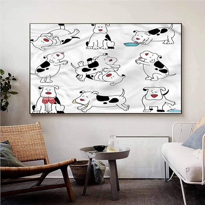 Amazon.com: homecoco Dog Lover Kitchen Decoration Poster Cartoon Canine