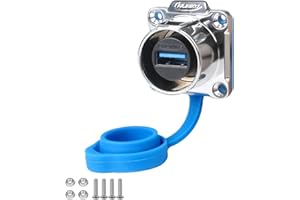 CNLINKO LP-24 USB3.0 Type A Panel Mount Receptacles Socket IP68 Waterproof M24 Signal Connector (USB Socket)