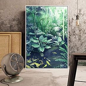 Floating Framed Canvas Wall Art for Living Room, Bedroom Forest Canvas Prints for Home Decoration Ready to Hang - 16x24 inches