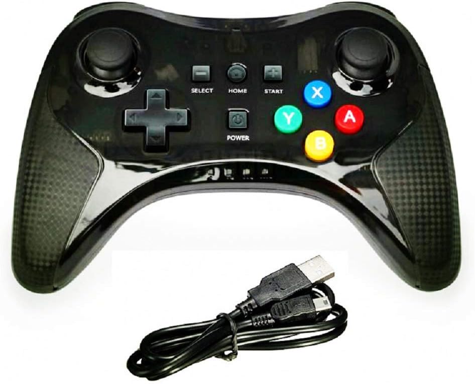 New Wii U Pro Controller Wireless Bluetooth Dual Analog Game Pad Joystick With Usb Charging Cable For Nintendo Wii U Black Amazon Co Uk Beauty