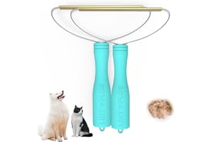 2X LINTPLUS Pet Hair Rake for Carpet & Pet Hair Removal Tool Special Multi Fabric Edge and Carpet Rake by LINTPLUS, Dog and Cat Hair Remover for Rugs, Couch&Pet Towers