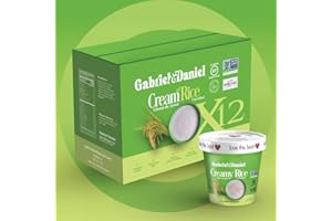 Gabriel & Daniel Creamy Rice Hot Cereal Cup – Non-GMO, Pure and Organic Gluten Free Cereal – Rich in Iron & Essential Nutrients for a Nourishing and Instant Breakfast – Quick & Easy Meal (Pack of 12)