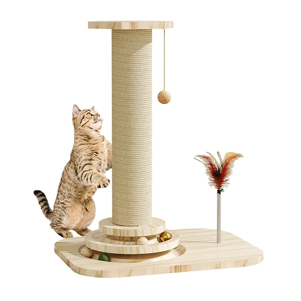 CAT SCRATCHING POST, SCRATCHING POST WITH VERTICAL SCRATCHER...