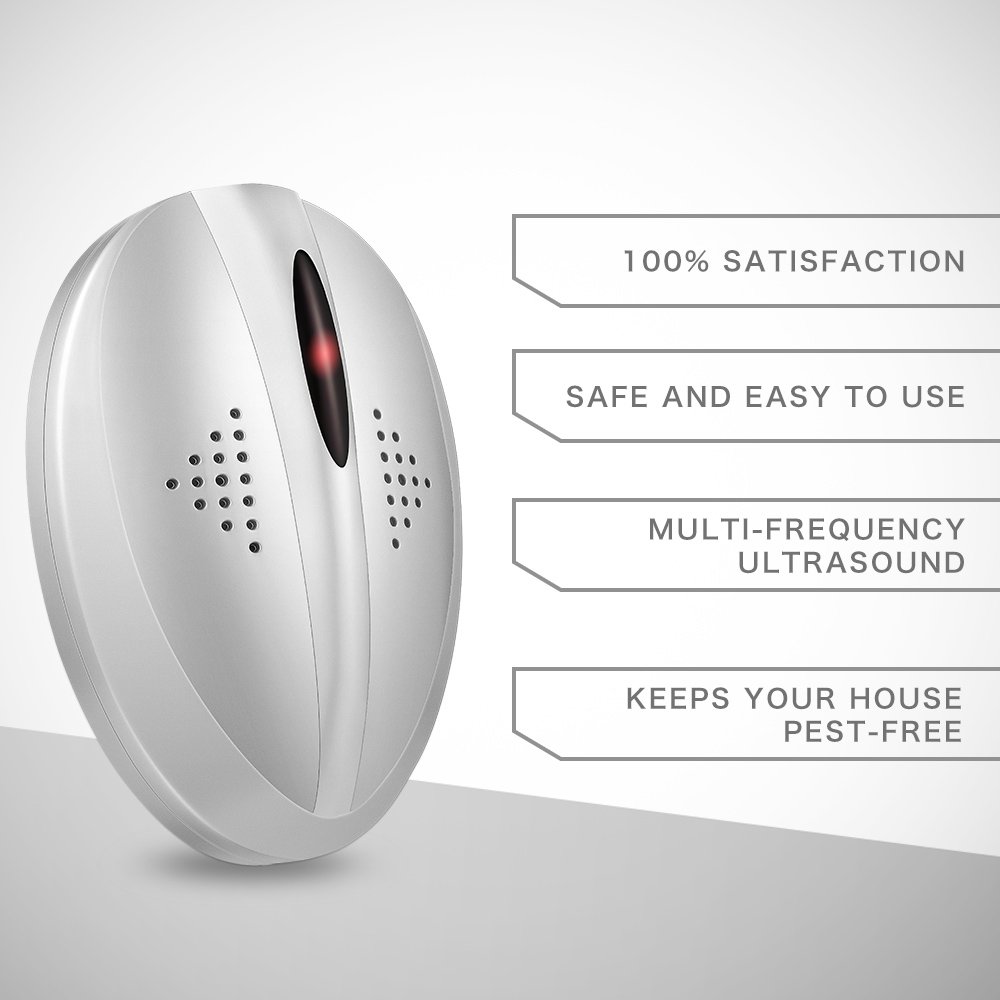 AVANTEK Ultraschall Schädlingsbekämpfer gegen Ratten und Insekten, Mäuse- und Insektenvertreiber für eine Fläche von 30 m²
