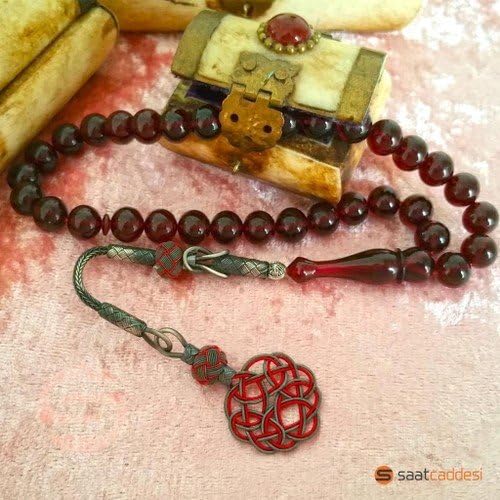 Serra Beads Setting kazaz 1000 Silver Tassel Red Rosary Rosary Amber Tightening Tasbih Bracelet Zikr Muslim Prayer Beads Rosary