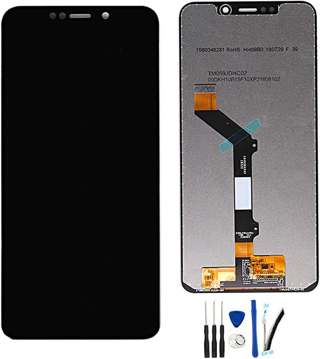 SOMEFUN LCD Screen Replacement Compatible with Moto One XT1941-1 XT1941-3 XT1941-4 5.9" Display Digitizer Touch Screen Assembly [Black no Frame]