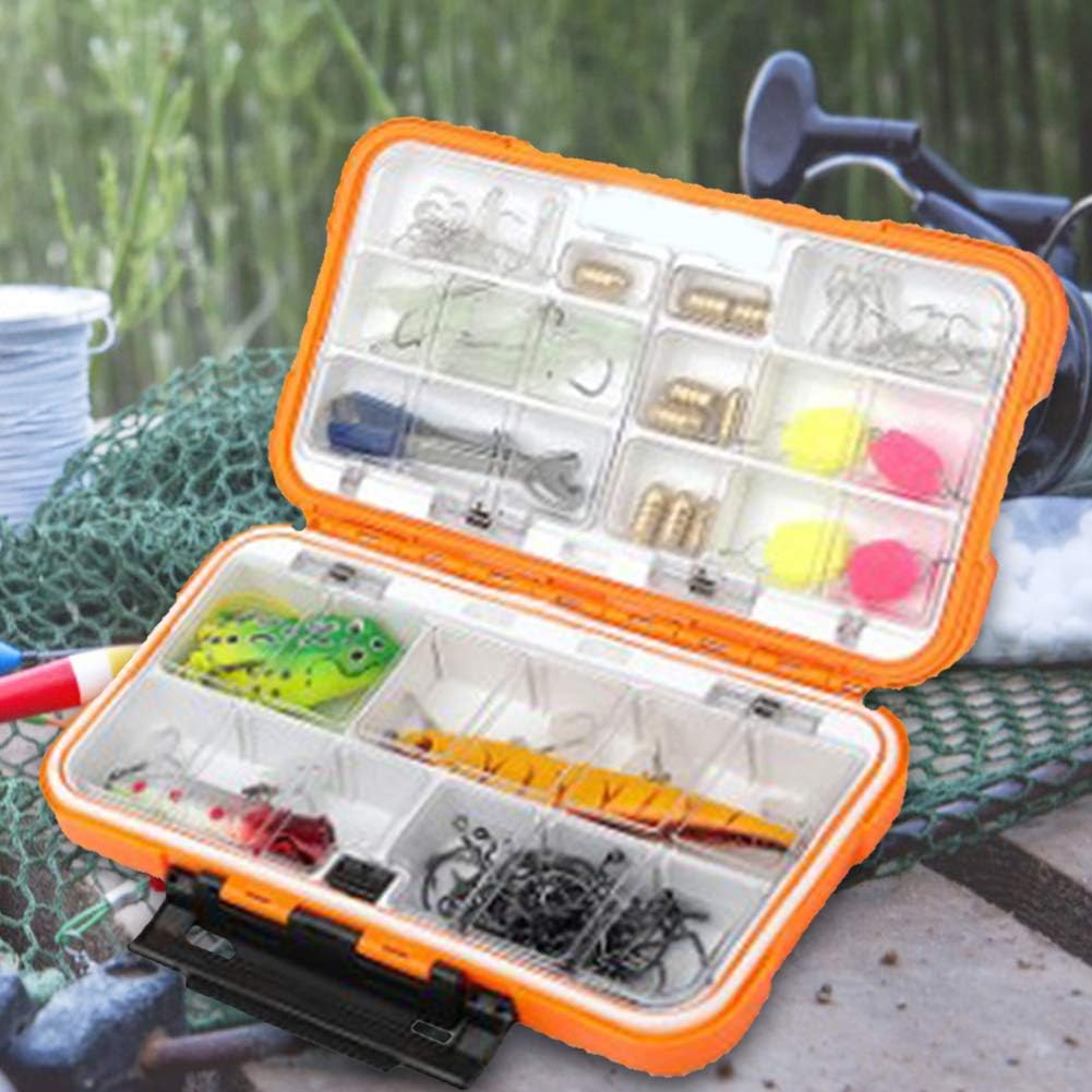 Yagosodee Fishing Lure Tackle Box, Fishing Tackle Storage Trays,ABS Waterproof Fishing Tackle Box Bait Lure Hooks Storage Case Organizer Container Accessory: Sports & Outdoors