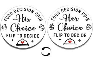 ACCOLIAMBER Food Decision Coin for Couple Boyfriend Gifts from Girlfriend 1 Year 11th Anniversary for Her Him Birthday Gifts for Husband Wife Decision Maker Funny Stocking Stuffer Valentines Gifts for Him Her