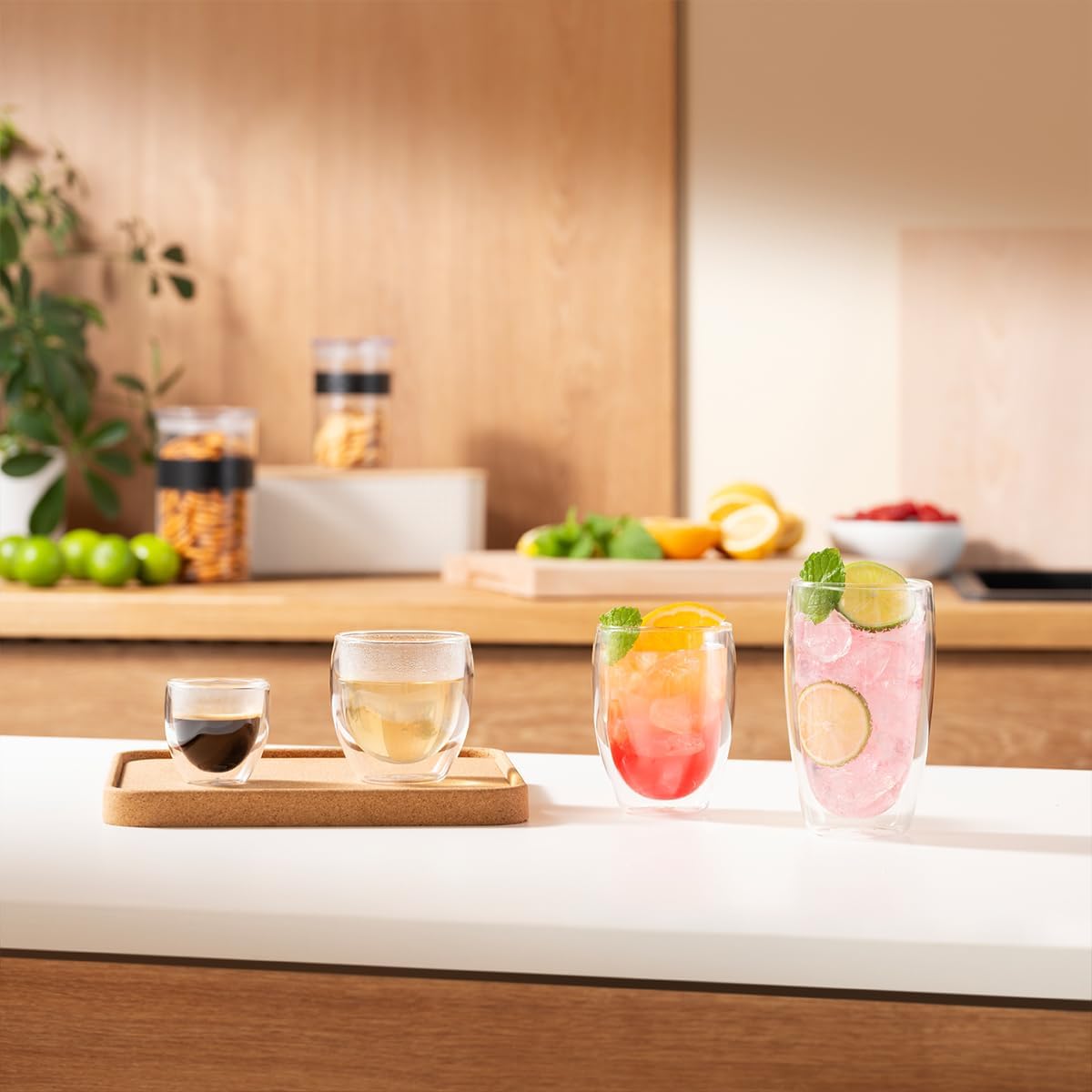 Bodum PAVINA Doppelwandige Gläser 6 Stück – 350ml Latte Tassen – Thermogläser – Spülmaschinenfest – Mundgeblasenes Borosilikatglas 5