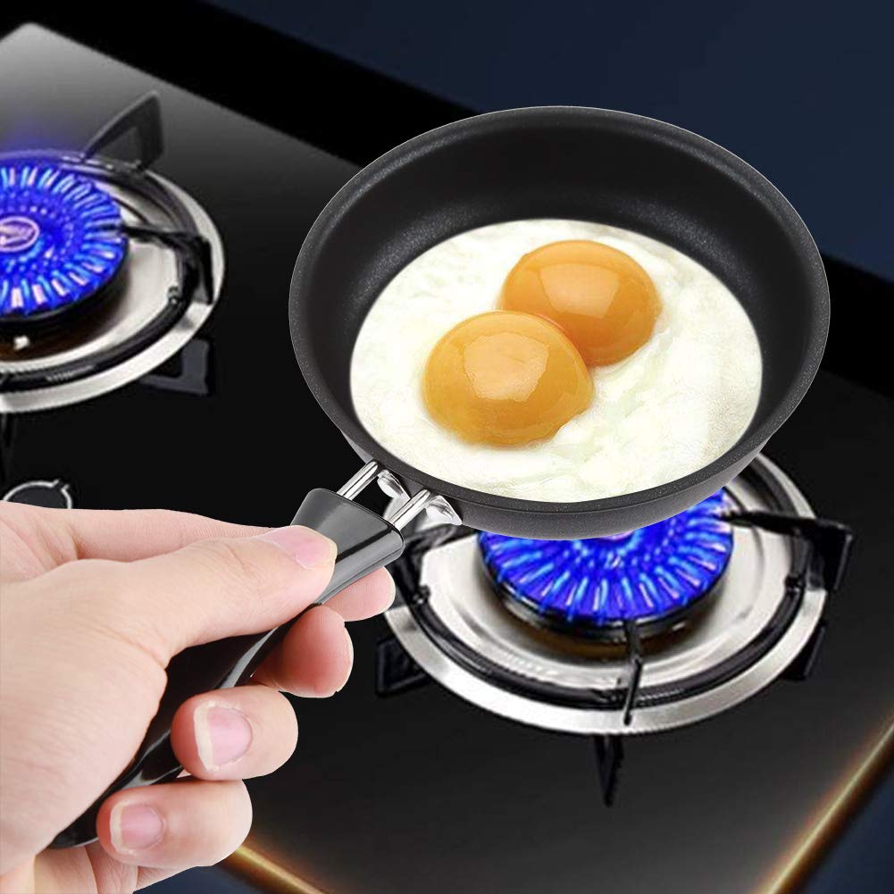Non-Stick Frying Pans, Portable Mini Frying Pan, Poached Egg Household Small Kitchen Cooker, with Ergonomic Handle, for Stove-top Cooking, Gas Stove Induction Hob or Baking (12CM)