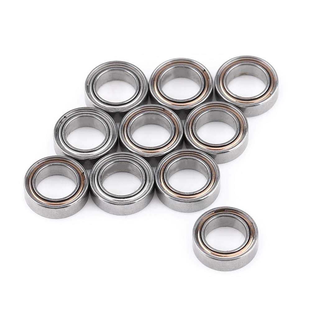 Akozon Ball Bearing, 10pcs MR85ZZ Double-shielded Miniature Ball Bearings 5x8x2.5mm for 3D Printer, Model Making