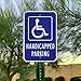 Handicap Parking Sign, Handicapped Sign, 12x18 Inches, 3M EGP Reflective .063 Aluminum, Fade Resistant, Made in USA