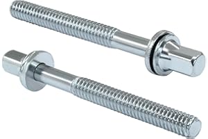 Piutouyar 12 Pcs Drum Tight Screw Tension Rods, M5 x 50 mm Stainless Steel Drum Kit Screw Set Hardware Instrument Replacement Accessory