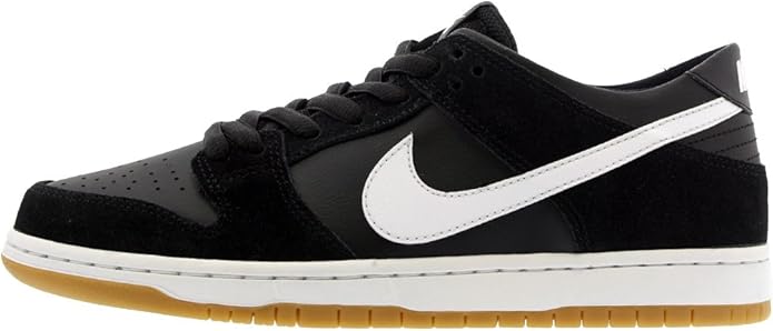 sb dunk low black white gum
