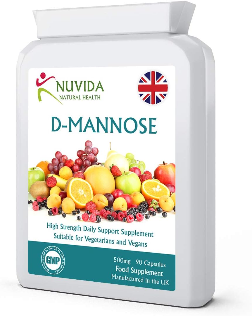 D-Mannose 500mg Capsules 90 D Mannose Capsules Pure Form for Enhanced Absorption Vegan and Vegetarian Friendly