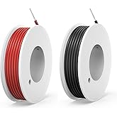 22 awg 0.35mm² Solid Wire kit Electrical Wire Cable 2 Colors 26ft Each Spool Hook up Tinned Copper Wire breadboard Wire for DIY