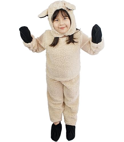Amazon.com: FEIBEL Kids Sheep Costume Fuzzy Little Lamb Halloween