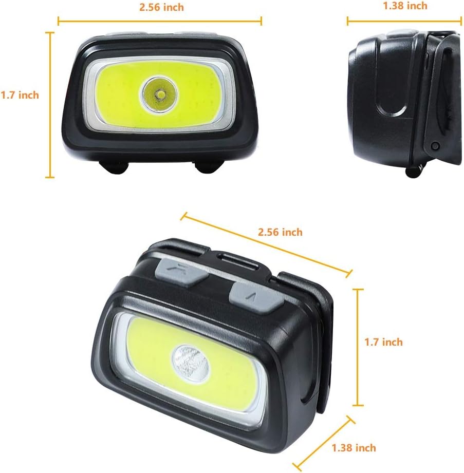 Headlamp Flashlight LED Headlamp Battery Operated Head Lamp with White/Red/Green Light 6 Modes Headlamps Adjustable Strap Perfect Head Light for Camping Hiking Running & More - - 