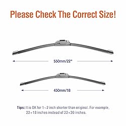 WOWIPER OE Quality Windshield Wiper Blades - 22 and