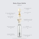 BIBS Baby Glass Bottle Anti Colic 225 ml with Round Natural Rubber Teat view 2