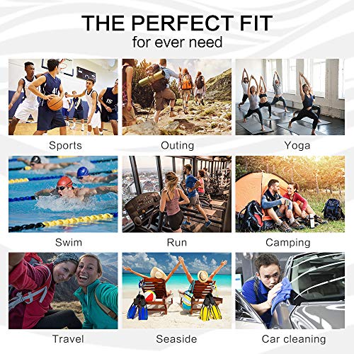 Bessport Microvezel handdoek/4 maten, absorberend, ultralicht, antibacterieel, sneldrogende sporthanddoeken… - Image 5