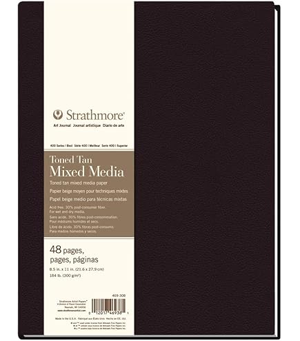 Amazon.com: Strathmore 469-305 Hardbound Mixed Media Art Journal
