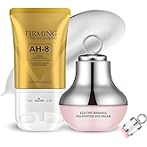 AH-8 Firming Neck Cream & Electric Massage Eye Cream Suit, Neck and Eye Tightening & Rejuvenating Set,Firming Smooth Fine Lines,Reduce Wrinkles & Deep Moisturizing Skincare,Day & Night Use(120g+50g)