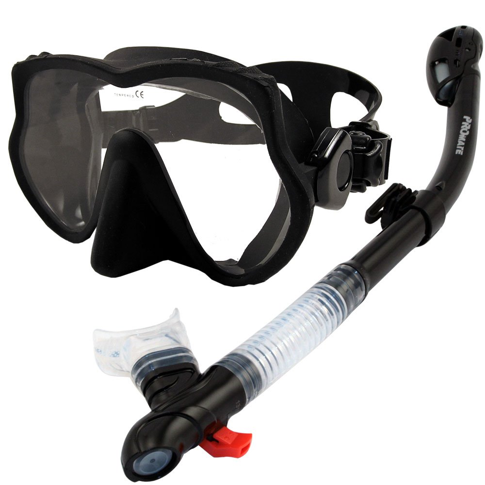 Promate Raven Frameless Mask Snorkel for Snorkeling Scuba Dive Freediving