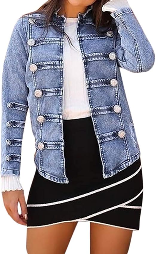 ladies denim borg jacket