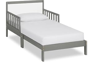 Dream On Me Brookside Toddler Bed In Steel Grey, Greenguard Gold Certified, JPMA Certified, Low To Floor Design, Non-Toxic Finish, Safety Rails, Made Of Pinewood