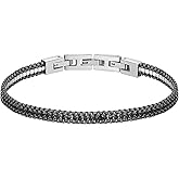 Feifuli Bracelets for Men, Link Chain Stainless Steel Bracelet for Men, Charm Bracelet Chain Adjustable Clasp-Mens Jewelry Present for Dad Grandpa Boyfriend