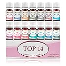 Essential Oil Blends Set 14 - 5ml 100% Pure Therapeutic Grade- Happy, Sleep Tight, Stress, Four Gurus, Breathe, Deep Muscle, Forest, Headache Relief, Love, Meditation, New Beginning, Shoo Fly, Citrus