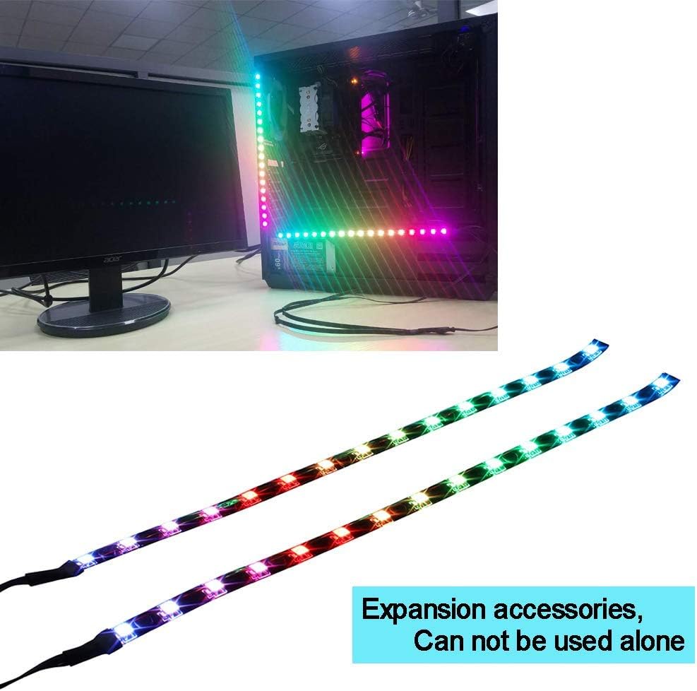 Onewatt Rainbow RGB LED Strip Computer Lighting via for PC Case