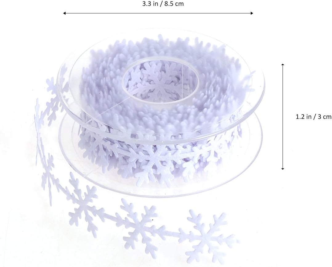 Snowflake Trim Ribbon Christmas Tree New Year Decoration Scrapbook DIY Accessories (White) Unisex - Image 4