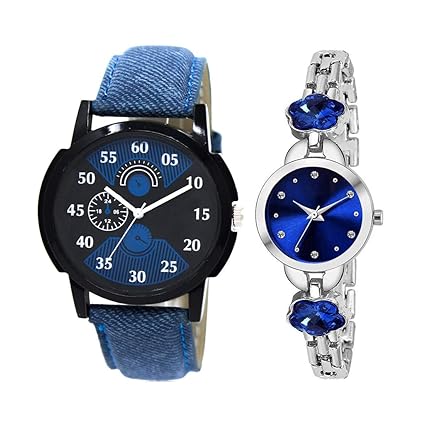 Shocknshop Analogue Multi Color Dial Stylish Men's & Women's Combo Watches Pack of 2 - (LR02-159)