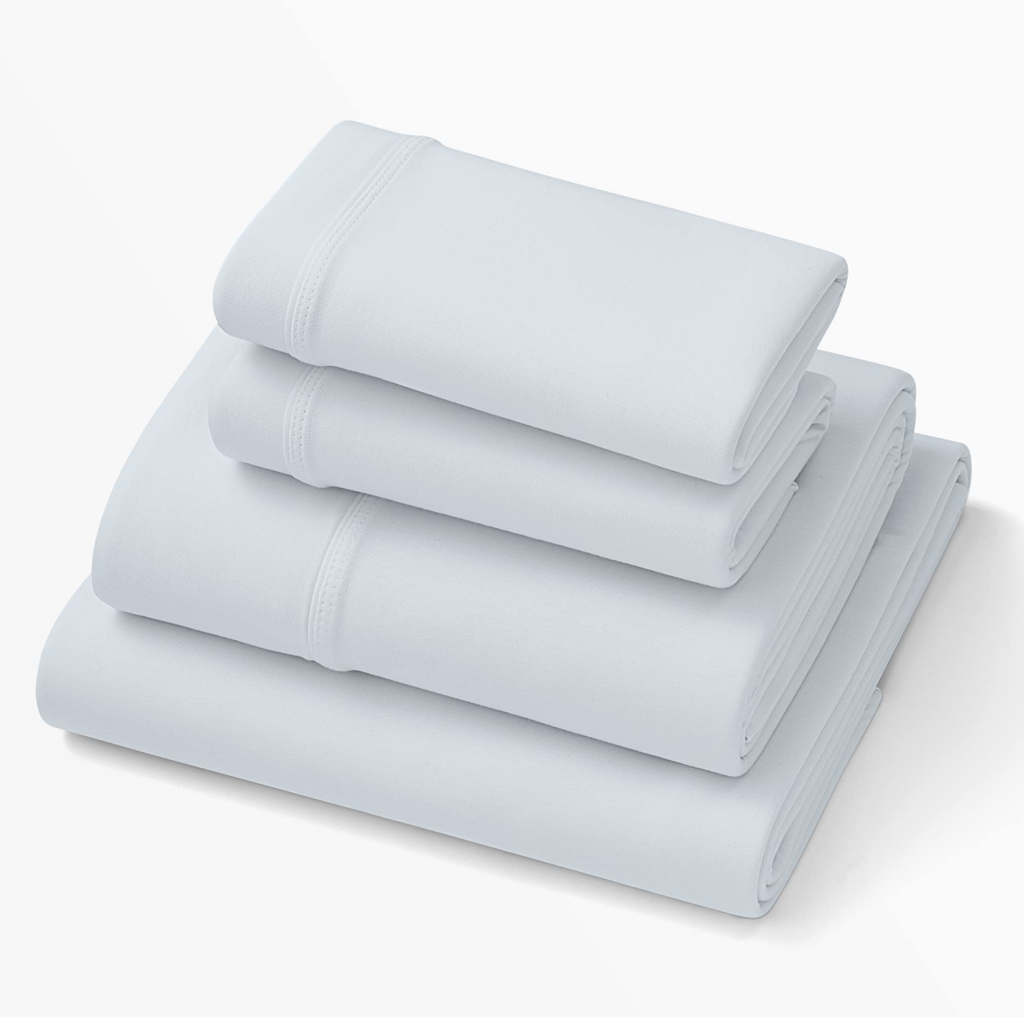 Photo 1 of Purple SoftStretch Sheets, Queen Size, Rayon Blend, Moisture-Wicking, Morning Mist, Fits Other Mattresses, Stretch for Adaptive Support