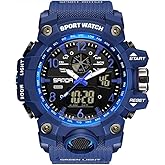 AIMES Men's Watches Sports Outdoor Waterproof Military Watch Date Multi Function Tactics LED Face Alarm Stopwatch for Men